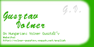 gusztav volner business card